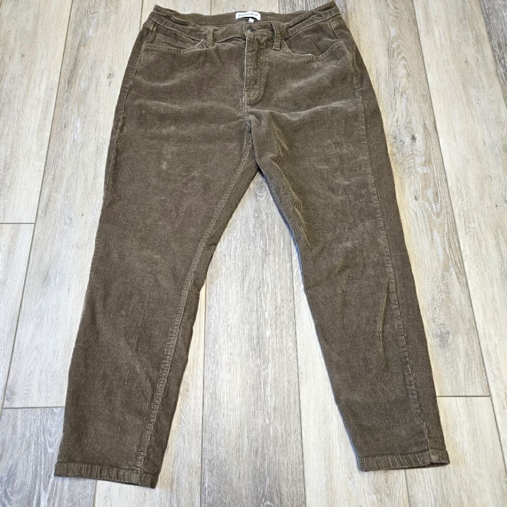 Studio Blue Stitch Fix Corduroy Brown Straight Leg Pants Women's 32 Fall Chino